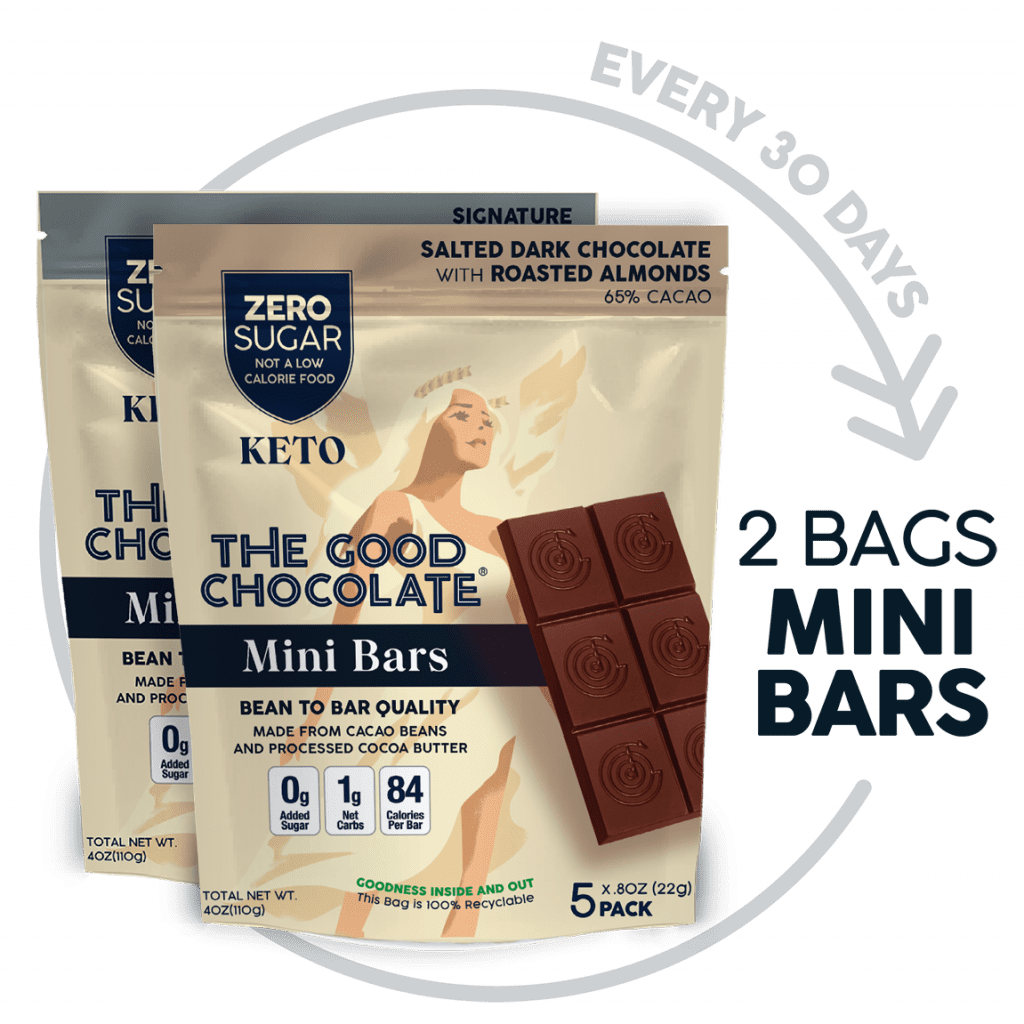 Salted Almond Signature Dark Chocolate 2 Bags Mini Bars